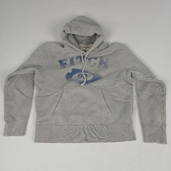 Abercrombie & Fitch Y2K Arrowhead Grey Cotton Blend Hoodie Sweatshirt Small - Picture 1 of 7